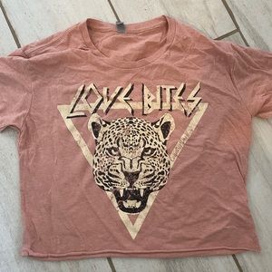 Love bites, pink crop top from Grit & Grey